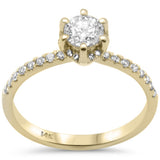 .67ct G SI 14K Yellow Gold Diamond Round Solitaire Engagement Ring Size 6.5
