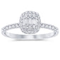 <span style="color:purple">SPECIAL!</span>.37ct G SI 14K White Gold Round & Baguette Diamond Engagement Ring Size 6.5