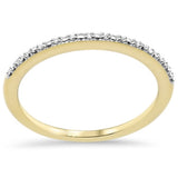 <span>DIAMOND CLOSEOUT! </span> .02ct G SI 10K Yellow Gold Diamond Stackable Band Ring Size 6.5