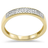 .13ct G SI 10K Yellow Gold Diamond Wedding Band Ring Size 6.5