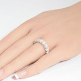 5.12ct G SI 14K White Gold Diamond Eternity Ring Size 6.5