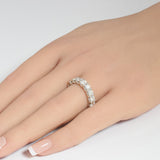 <span style="color:purple">SPECIAL!</span> 2.06ct G SI 14K White Gold Round Diamond Eternity Band Ring Size 6.5