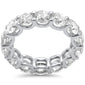 <span style="color:purple">SPECIAL!</span> 7.06ct G SI 14K White Gold Round Diamond Eternity Band Ring Size 6.5