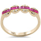 .36ct G SI 14K Yellow Gold Diamond & Ruby Gemstones Ring Band Size 6.5
