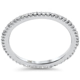 .21ct G SI 14K White Gold Diamond Thin Stackable Wedding Band Ring Size 6