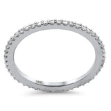 .20ct G SI 14K White Gold Diamond Thin Stackable Wedding Band Ring Size 6