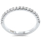 <span style="color:purple">SPECIAL!</span> .34ct G SI 14K White Gold Diamond Thin Stackable Wedding Band Ring Size 6.5