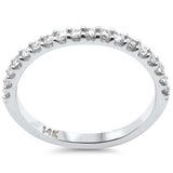 .34ct G SI 14K White Gold Diamond Thin Stackable Wedding Band Ring Size 6.5