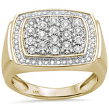 .61ct 14K Yellow Gold Diamond Men's Ring Band Size 10