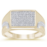 .26ct G SI 14K Yellow Gold Diamond Men's Band Ring Size 10
