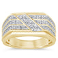 <span style="color:purple">SPECIAL!</span> .96ct G SI 14K Yellow Gold Diamond Men's Band Ring Size 10