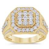 .72ct G SI 14K Yellow Gold Diamond Men's Band Ring Size 10
