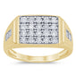 <span style="color:purple">SPECIAL!</span> .31ct G SI 14K Yellow Gold Diamond Men's Band Ring Size 10