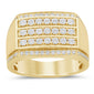 <span style="color:purple">SPECIAL!</span> .52ct G SI 14K Yellow Gold Diamond Men's Band Ring Size 10