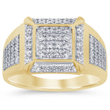 1.00ct G SI 14K Yellow Gold Diamond Men's Band Ring Size 10