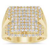 1.32ct G SI 14K Yellow Gold Diamond Mens Band Ring Size 10
