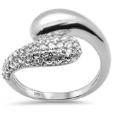 .72ct G SI 14K White Gold Diamond Wrap Band Ring Size 6.5