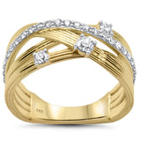 .49ct G SI 14K Yellow Gold Diamond Wrap Around Band Ring Size 6.5