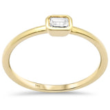 <span style="color:purple">¡OFERTA ESPECIAL!</span> Anillo de banda de diamantes de talla esmeralda de oro amarillo de 14 quilates, de 0,22 ct G SI, talla 6.5