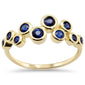.66ct G SI 14K Yellow Gold Blue Sapphire Gemstone Ring Band Size 6.5