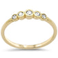 .22ct G SI 14K Yellow Gold Diamond Bezel Set Band Ring Size 6.5