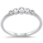 .18ct G SI 14K White Gold Diamond Bezel Set Band Ring Size 6.5