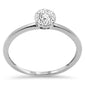 .08ct G SI 14K White Gold Oval Shaped Diamond Ring Size 6.5