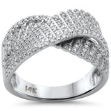 .60ct G SI 14K White Gold Diamond Wrap Around Band Ring Size 6.5