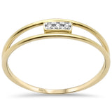 .02ct G SI 14K Yellow Gold Diamond Band Ring Size 6.5