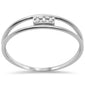 .02ct G SI 14K White Gold Diamond Band Ring Size 6.5