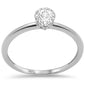 .07ct G SI 14K White Gold Diamond Petite Pear Shape Ring Size 6.5