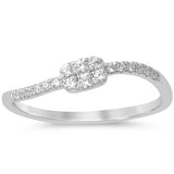 .15ct G SI 14K White Gold Diamond Thin Band Ring Size 6.5