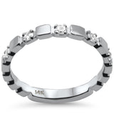 .20ct G SI 14K White Gold Diamond Band Ring Size 6.5