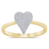 .10ct G SI 14K Yellow Gold Diamond Heart Shape Ring Size 6.5