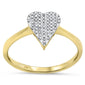 .12ct G SI 14K Yellow Gold Diamond Heart Shape Ring Size 6.5