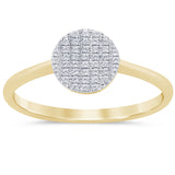 .10ct G SI 14K Yellow Gold Diamond Round Shape Ring Size 6.5