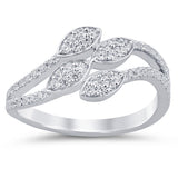 .35ct G SI 14K White Gold Diamond Wrap Around Band Ring Size 6.5