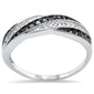 <span style="color:purple">SPECIAL!</span>.30ct G SI 14K White Gold White & Black Diamond Band Ring Size 6.5