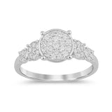 .31ct G SI 14K White Gold Diamond Round Shapes Band Ring  Size 6.5