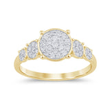 <span>DIAMOND CLOSEOUT! </span> .32ct G SI 14K Yellow Gold Diamond Round Shapes Band Ring  Size 6.5