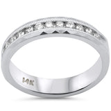 .31ct G SI 14K White Gold Diamond Wedding Band Ring  Size 6.5
