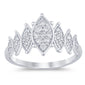 <span style="color:purple">SPECIAL!</span>.31ct G SI 14K White Gold Diamond Marquees Band Ring  Size 6.5