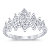 .31ct G SI 14K White Gold Diamond Marquees Band Ring  Size 6.5