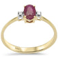 .66ct G SI 14K Yellow Gold Diamond & Ruby Gemstones Ring   Size 6.5