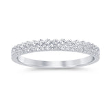 <span style="color:purple">SPECIAL!</span> .24ct G SI 14K White Gold Diamond Band Ring Size 6.5