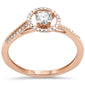 <span style="color:purple">SPECIAL!</span>.36ct G SI 14K Rose Gold Diamond Halo Engagement Ring  Size 6.5