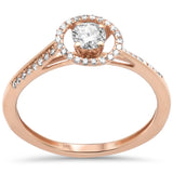 .36ct G SI 14K Rose Gold Diamond Halo Engagement Ring  Size 6.5