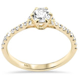 <span style="color:purple">SPECIAL!</span>.71ct G SI 14K Yellow Gold Round Diamond Engagement Ring  Size 6.5