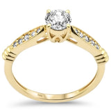 .66ct G SI 14K Yellow Gold Round Diamond Engagement Ring  Size 6.5
