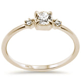 .33ct G SI 14K Yellow Gold Round Diamond Thin Engagement Ring  Size 6.5